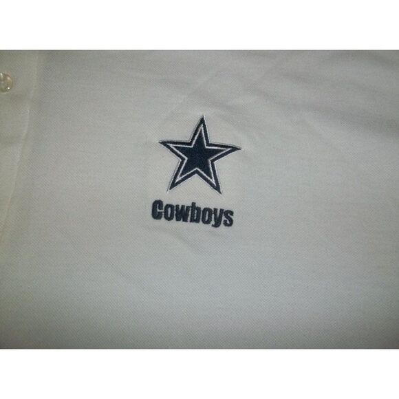 NFL Dallas‎ Cowboys Polo Shirt Men Sz XL Short Sleeve Sportswear White - Picture 3 of 8